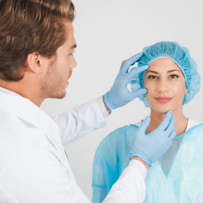 before endoscopic facelift