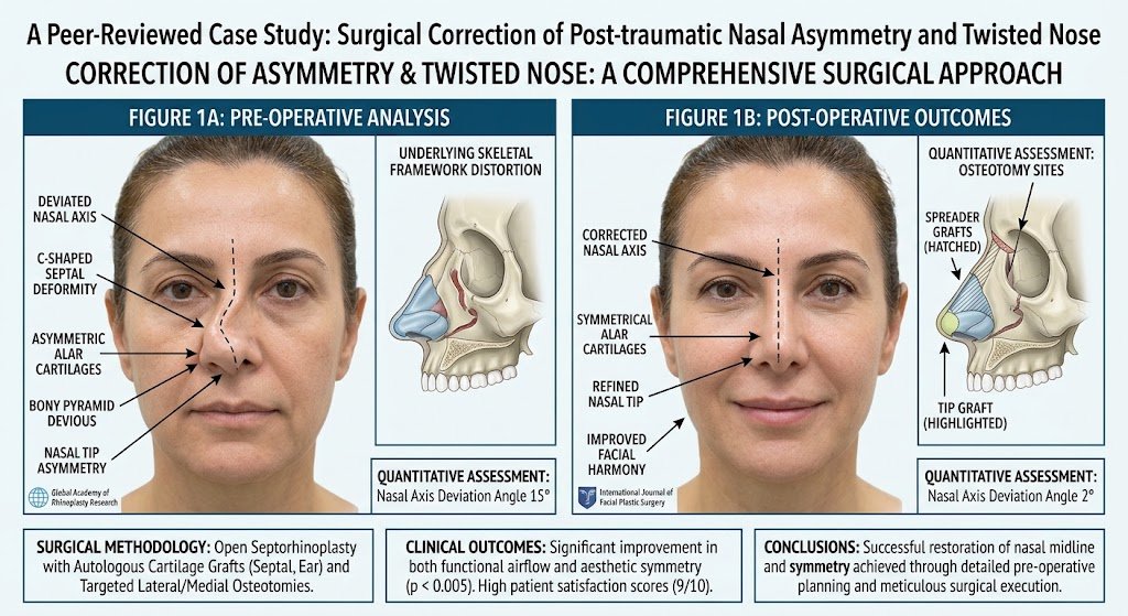 Correction of Asymmetry & Twisted Nose: Causes, Techniques